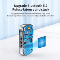 GXYKIT GR11 pour émetteur-récepteur de voiture, Aux BT5.2, mains libres, décodage audio SBC, batterie 250 mAh, 20 heures d'autonomie, charge USB