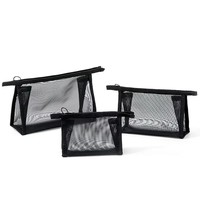 Autre sac de rangement en maille avec fermeture éclair, transparent, personnalisable, pour cosmétiques de voyage, étui pour rouge à lèvres CN;GUA