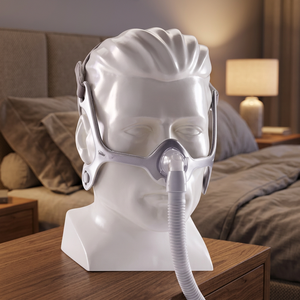 Masque CPAP nasal en tissu Medikonnect Wisp, jetable/réutilisable, design minimaliste, ajustement confortable pour les dormeurs latéraux - Product Image 2