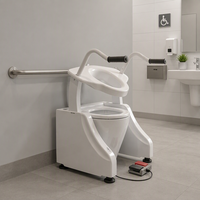 Système de levage de toilettes motorisé ergonomique, assistance mains libres pour passer de position assise à debout, pour personnes à mobilité réduite