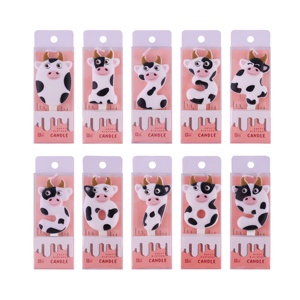 子供のための中国工場卸売クリエイティブ3Dミルク牛動物の形デジタル誕生日キャンドル - Product Image 3