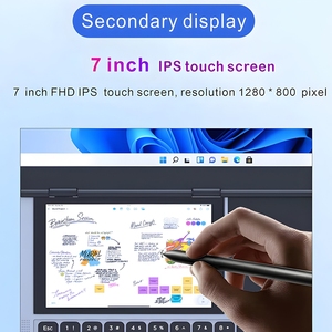 Laptop con Doppio Schermo OEM di Fabbrica, Nuovo Ordinateur Portable 15.6" IPS 7" Touchscreen, 32GB <span class=keywords><strong>RAM</strong></span>, Windows 11, Notebook <span class=keywords><strong>PC</strong></span> per Affari - Product Image 5