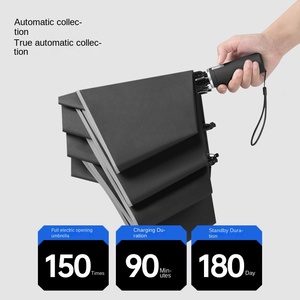 Новинки, Электрический Зонт, светоотражающая лента, автоматическое закрытие, двойное назначение, Зонт от дождя, солнца, подарок, обратный зонт - Product Image 5