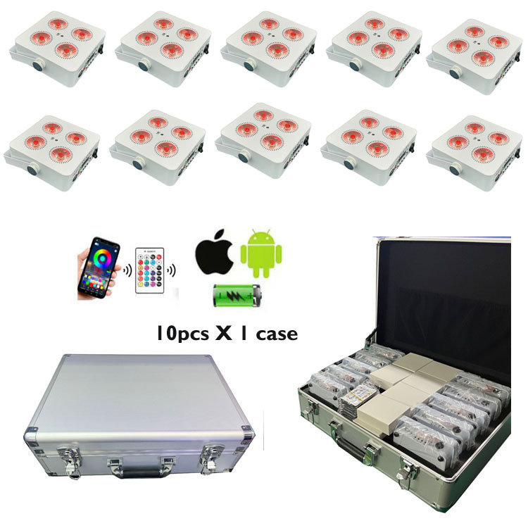 Freedom par 4led sans fil dmx Mini Led mariage Uplight 4*18w RGBWA + UV IR télécommande WIFI batterie Uplight
