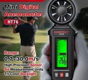 HT76 Digital Handheld High Accuracy Anemometer Wind Speed Meter for Outdoor Sailing and <b>Drone</b> Use Weather Measurement HT76 Digit - Product Image 6