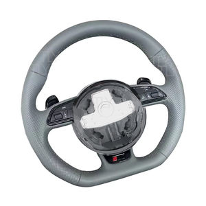 <span class=keywords><strong>Volant</strong></span> en cuir perforé à fond plat de style RS <span class=keywords><strong>SLine</strong></span> personnalisé pour Audi A3 A4 B7 A6 C7 R8 RS3 A7 RS5 RS6 A8 Q5 Q8 - Product Image 1