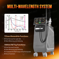 Machine d'épilation au laser à impulsions longues Q-Switched professionnelle Seaheart, Alexand 755nm/1064nm, verticale, indolore, pour spa et salon