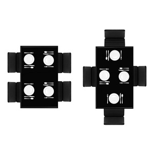 Gỗ mẫu bàn ăn SET4 6 Ghế Nhà Hàng bảng MDF đồ nội thất hiện đại sang trọng kính bàn ăn đặt - Product Image 4