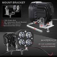 Autres accessoires d'éclairage automobile, projecteur LED de 3 pouces, éclairage de conduite, éclairage auxiliaire, éclairage tout-terrain 4x4, cube LED, feu antibrouillard tout-terrain 12v