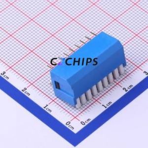 DPL-09BLP DIP Switch Through hole Component (THT) Switch Piano Key Single Pole Single Throw 9-Bit PC Pin - Product Image 2