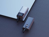 Chargeur portable USB Type-C en plastique ABS avec écran LED 37W 20000mAh et batterie au lithium 21700 pour utilisation en extérieur