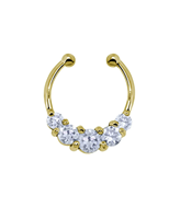 Xinfocus Meilleures ventes Anneau de nez et de septum factice à clipser en opale synthétique, sans perçage, bijoux de corps tendance pour femmes et hommes