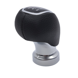Hyundai I10 I20 Gear <b>Shift</b> <b>Knob</b> 5 6 Speed Leather Ergonomic Black Car Manual Transmission <b>Shift</b> Lever Replacement Part - Product Image 2