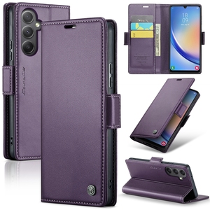 Favorito para <span class=keywords><strong>Samsung</strong></span> <span class=keywords><strong>Galaxy</strong></span> A34 5G CaseMe <span class=keywords><strong>023</strong></span> hebilla de mariposa Litchi textura RFID funda de teléfono de cuero antirrobo - Product Image 1