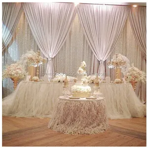 Cortinas blancas de fondo para fiestas de boda, cortinas de fondo