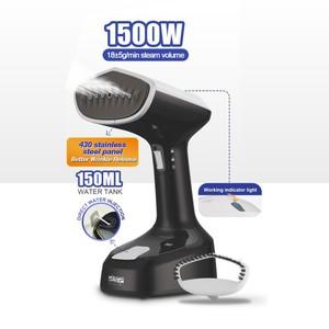 Plancha de vapor portátil Dsp de 1500W con tanque de agua de 150 ml, plancha eléctrica portátil para ropa - Product Image 1