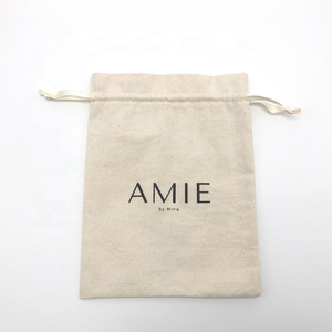 Sac en coton mousseline personnalisé avec logo, sac à cordon en toile de coton écologique pour cadeau - Product Image 3