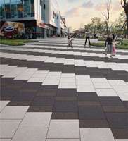 Carreaux de céramique modernes 600x1200mm, 18mm d'épaisseur, résistants aux acides, pour revêtements de sol commerciaux, adaptés aux véhicules, utilisation extérieure pour hôtels