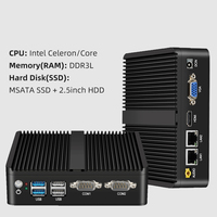 INNODA mini pc sin ventilador J4125 J1900 3805U I3 i5 5200U NUC mini pc win10 Linux con Dual RS232 Dual Lan computadora industrial