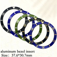 ROAB Pièces de montre en aluminium personnalisées, insert de lunette de montre 37,6 mm pour Rlx SUB 16610