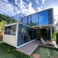 Module d'hébergement mobile en forme de capsule, assemblage rapide, idéal pour les attractions touristiques