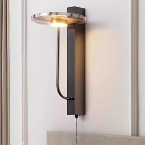 Lampe murale rétro en marbre, applique murale pour chambre à coucher, 200x400mm, lumière chaude, décoration - Product Image 1
