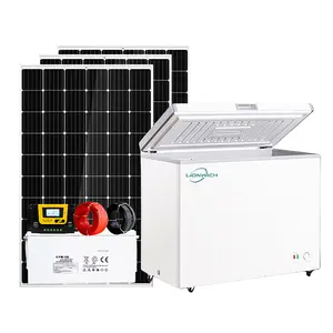 68L ~ 1688L Household Comercial Solar Peito Kit Preço DC Profundo Congelador Solar Com Solar e Bateria