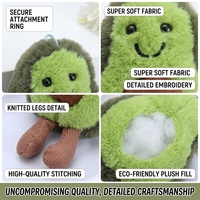 Schattig zacht mini avocado knuffel 4 inch gevuld fruit speelgoed voor tasdecoratie verjaardag cadeau arcade machine prijs direct uit voorraad leverbaar