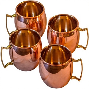 Martelé Antique Cuivre Moscou Mule Bière Tasse 100% Pur Cuivre Tasses Ensemble De 4 Tasses Pour Cadeau Pack - Product Image 1