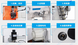 Industrial Sewing Machine with <b>Lock</b> Stitch for Home Use Apparel Jeans Textile Tailoring and <b>Thread</b> Trimming New - Product Image 3