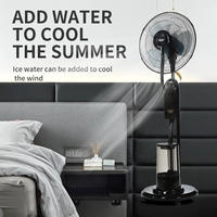 Ventilateur brumisateur électrique intelligent 16 pouces à télécommande, rafraîchisseur d'eau, ventilateur de refroidissement à vitesse réglable, ventilateur brumisateur pas cher