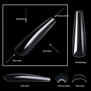 Ongles artificiels à presser Super Long Water Drop Ballet pour manucure en salon - Product Image 4
