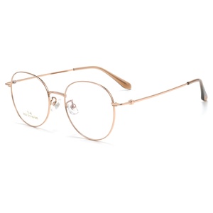 Monture de <span class=keywords><strong>lunettes</strong></span> de vue vintage rétro pour <span class=keywords><strong>femme</strong></span>, petite taille, monture fine en fil doré, verres simples, monture complète Danyang, modèle 0839F - Product Image 5