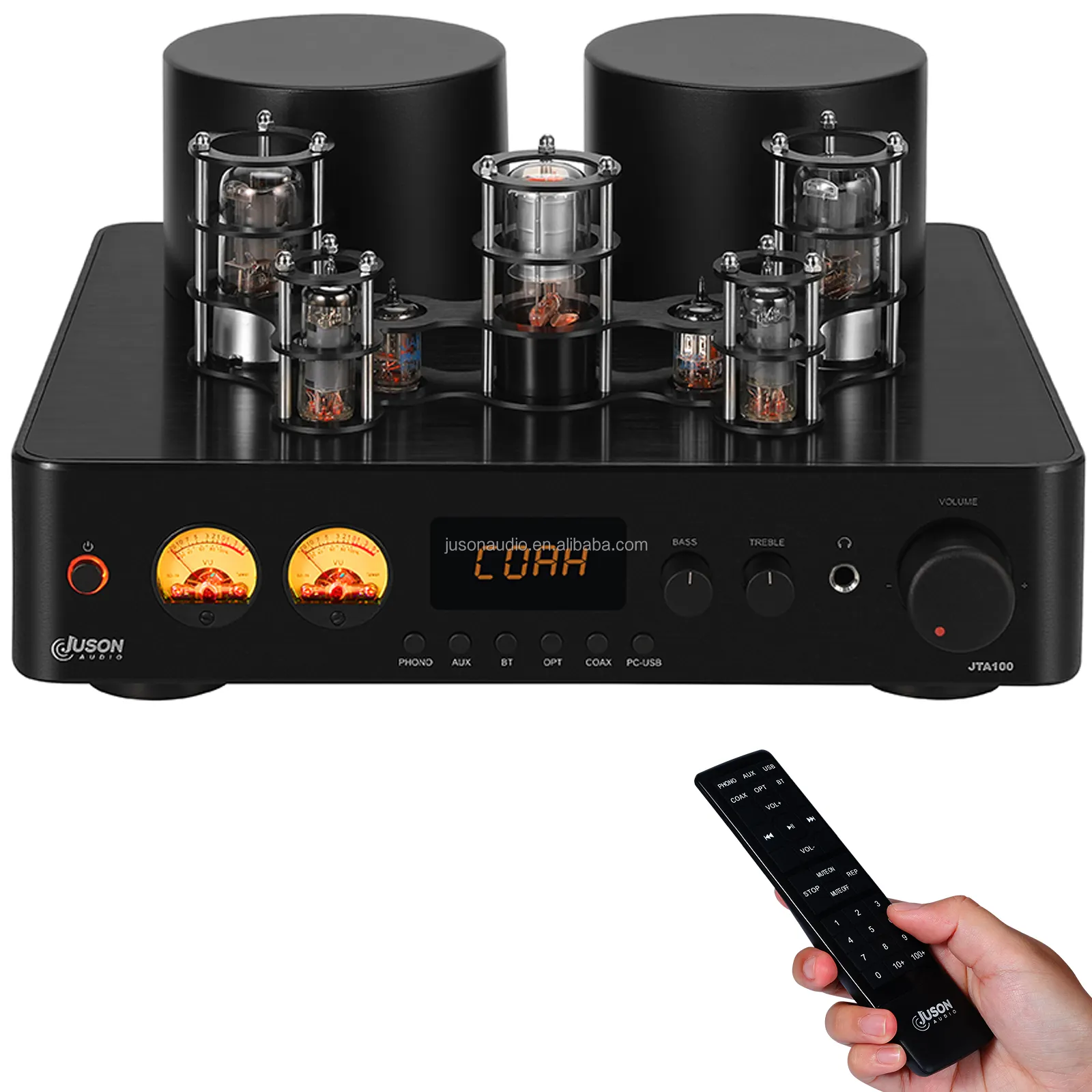 Juson Audio JTA100 2.1CH Control remoto de alta potencia Bluetooth Amplificador de tubo de vacío Hifi Audio Home