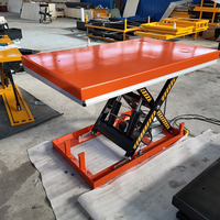 Table élévatrice à ciseaux électrique ultra-basse 1000 kg, plateforme de levage hydraulique hauteur minimale 85 mm pour le levage de marchandises en atelier