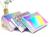 Eco-Friendly Recyclable Holographic Laser Paper Corrugated Box Foil Rigid Packaging Handle Four-Color Printed Cosmetic Gift Box