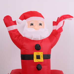 Горячая Распродажа 1,2 м вращающийся дымоход Санта Надувное Рождественское украшение для отеля - Product Image 5