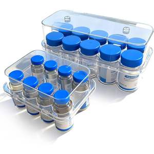 20-Slot Reusable Insulin Peptide Vial Storage Case Organizer with IP55 Protection <b>Snap</b> <b>Cap</b> Refrigerator Vial Holder - Product Image 5