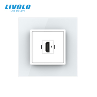 Prise murale modulaire HDMI LIVOLO haut de gamme, norme britannique 86x86mm, 4K 60HZ, blanc/noir, PC ignifuge, pour usage résidentiel