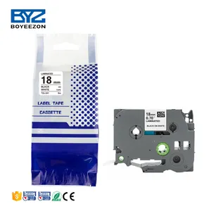 18mm tze tape compatible brother label tape TZe 241 tze-241 tz-241 black on white tape for printer