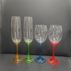 Bicchieri in plastica infrangibili per vino in plastica staccabile per <span class=keywords><strong>champagne</strong></span> in plastica <span class=keywords><strong>con</strong></span> stelo colorato per Whisky <span class=keywords><strong>Champagne</strong></span> - Product Image 5