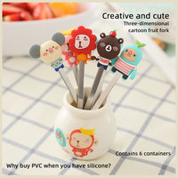 Ensemble de couverts pour enfants en acier inoxydable 304, créatif, dessin animé, durable, portable, avec étui pour les repas des enfants