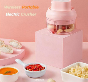 eléctrica trituradora eléctrica de alimentos Mini helicóptero de la prensa de ajo picadora de cuerda vegetal de Masher - Product Image 1