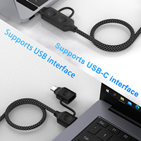 Lecteur de carte externe en alliage d'aluminium CFexpress Type A/B + SD 2 en 1 USB3.2 Gen2 Type-C 10 Gbps