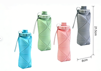 Gobelet pliable en silicone sans BPA, tasse de voyage pliable, anti-fuite, portable pour le camping en plein air, la randonnée