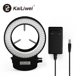 Kailiwei-Lampe de <span class=keywords><strong>microscope</strong></span> électrique ajustable avec éclairage annulaire 144 LED, accessoire pour l'industrie <span class=keywords><strong>microscope</strong></span> stéréo <span class=keywords><strong>fluorescent</strong></span> - Product Image 4