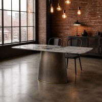 Table à manger rectangulaire de luxe moderne de style mid-century pour la maison
