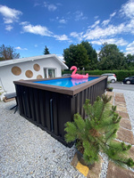Installation rapide, acier inoxydable durable, aquarium/piscine rectangulaire de luxe, garantie 10 ans pour terrasse extérieure résidentielle