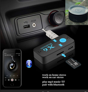 Receptor de Audio Inalámbrico X6, Adaptador Bluetooth <span class=keywords><strong>5.0</strong></span> con Micrófono y Función de Lector de Tarjetas TF - Product Image 6