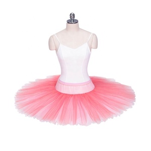 Tutú de Ballet para Competencia, Modelo Solodance, con Campanas Colgantes <span class=keywords><strong>Naranja</strong></span> Canaria, Estilo YAGP Raymonda Pancake - Product Image 5